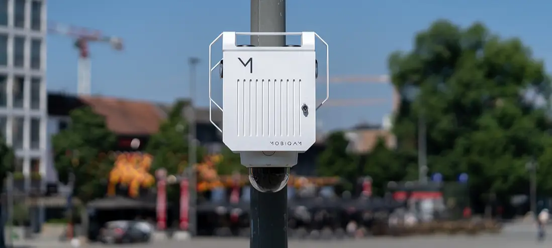 Mobiqam op paal in stad Hasselt